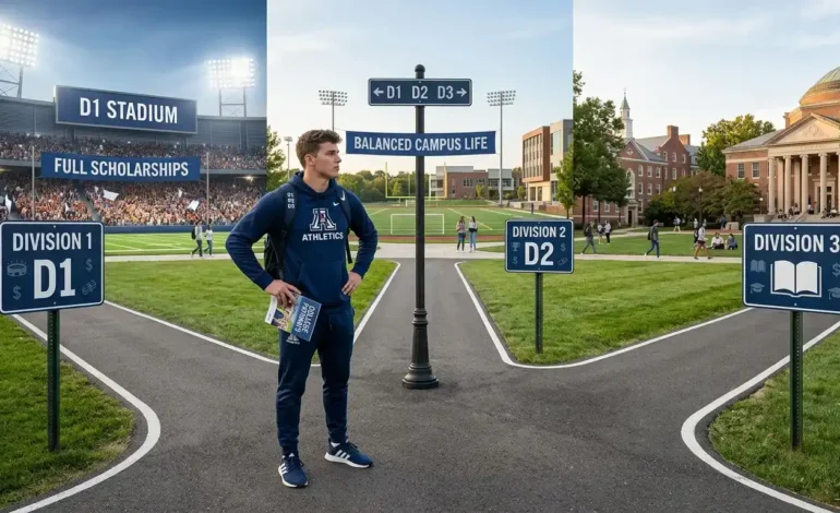 Athletic Scholarships by Division (D1 vs D2 vs D3): Complete Comparison Guide 2026